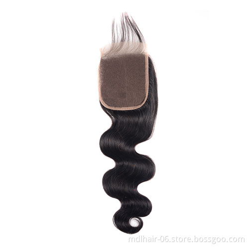 Wholesale 4x4 Lace Closure Body Wave Free Part 100% Brazilian Human Hair Natural Remy Hair Lace Frontal Closure With Baby Hair